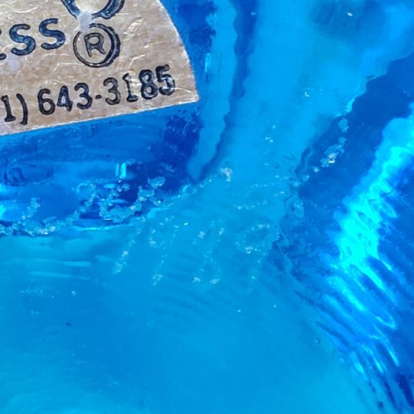 Bluebird Of Happiness Heart Love Bird Glass Statue Bright Blue Figurine Vtg 90s - Picture 9 of 10